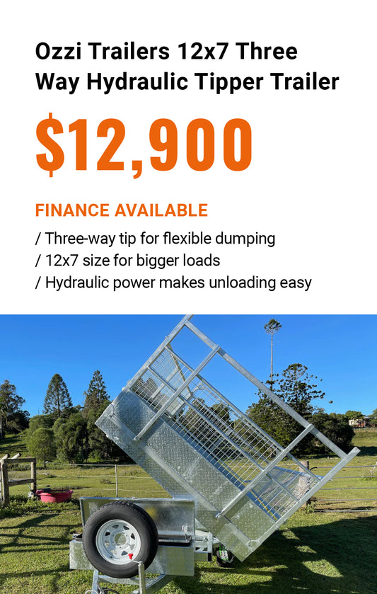 Ozzi Trailers 12x7 Three Way Hydraulic Tipper Trailer