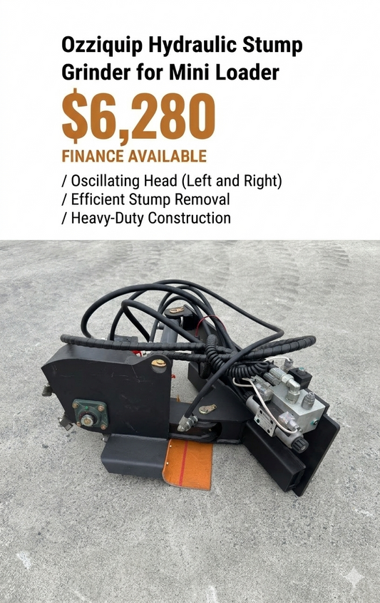 Ozziquip Hydraulic Stump Grinder for Mini Loader