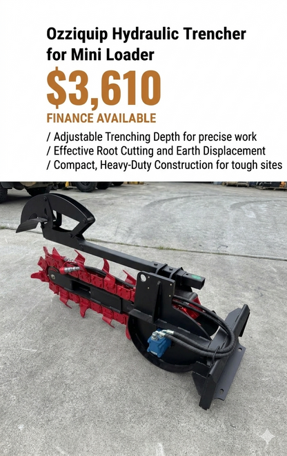 Ozziquip Hydraulic Trencher for Mini Loader