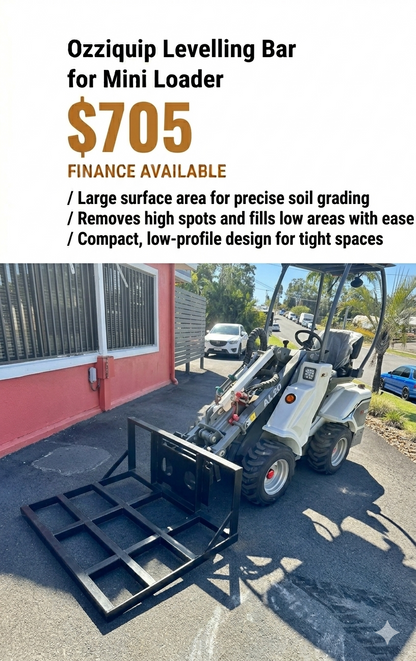 Ozziquip Levelling Bar for Mini Loader