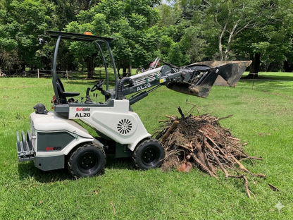 Ozziquip AL20 Mini Articulated Wheel Loader with 4in1 Bucket