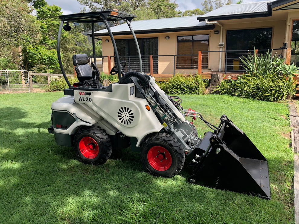 Ozziquip AL20 Mini Articulated Wheel Loader with 4in1 Bucket ...