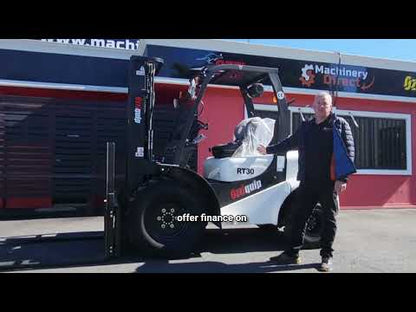 Ozziquip Terrain Forklift 3500kg with 3 Stage Container Mast